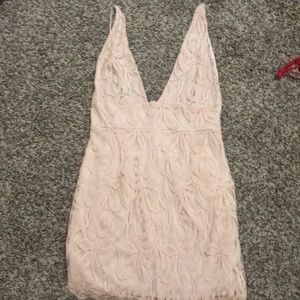 Pink lace dress